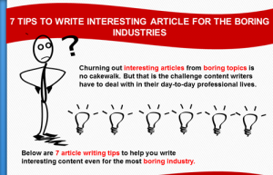 Read more about the article 7 Tips to Write Interesting Articles for Boring Industries [Infographic]